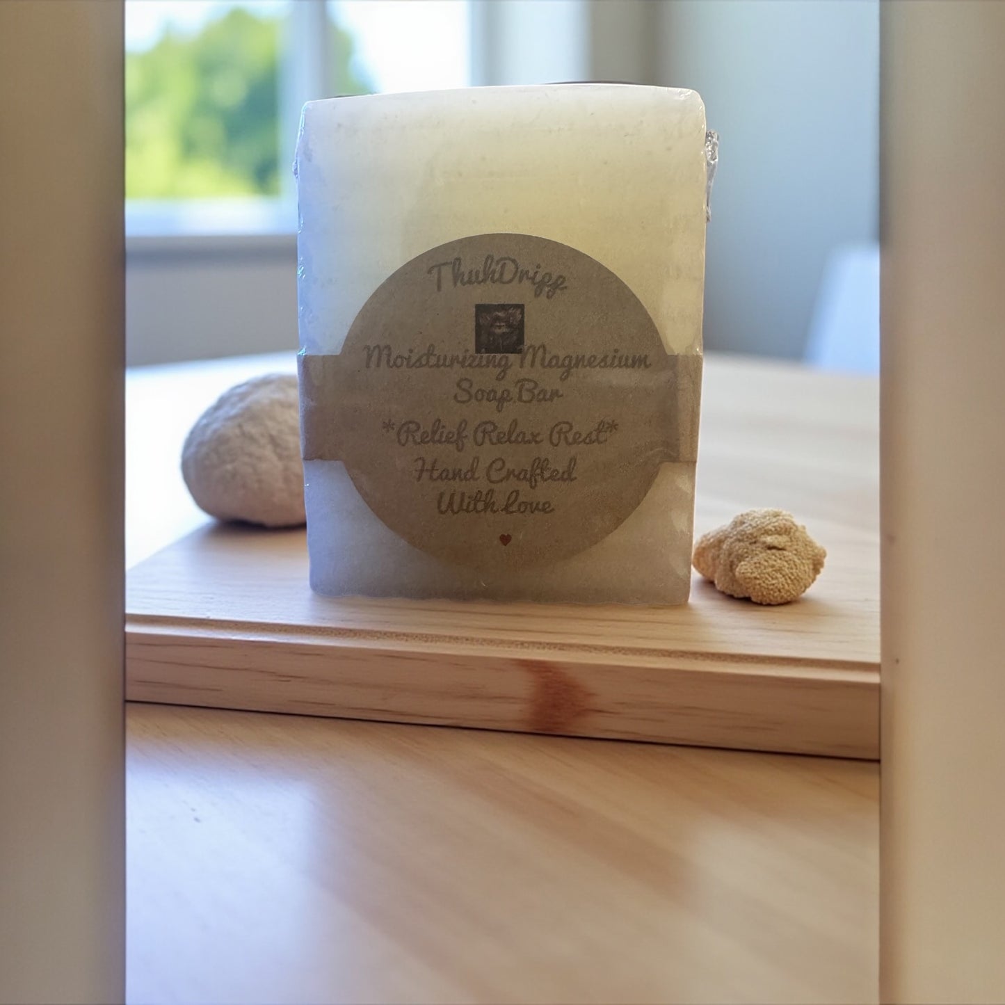 Magnesium Soap Bar – Relaxing and Restorative 6.5 oz Exfoliating Soap Sack included. Hand Crafted