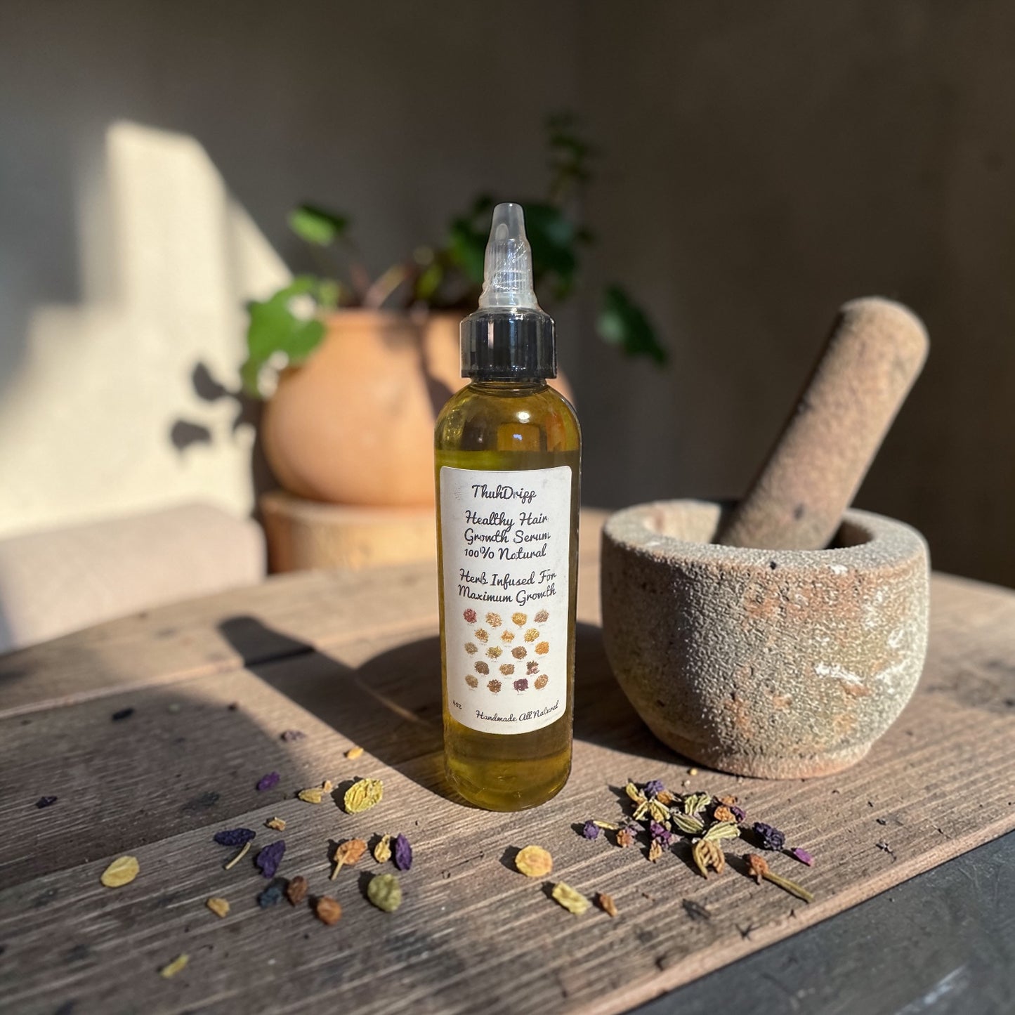 Herbal Infused Hair Growth Serum – 4 oz | Strengthen & Revitalize