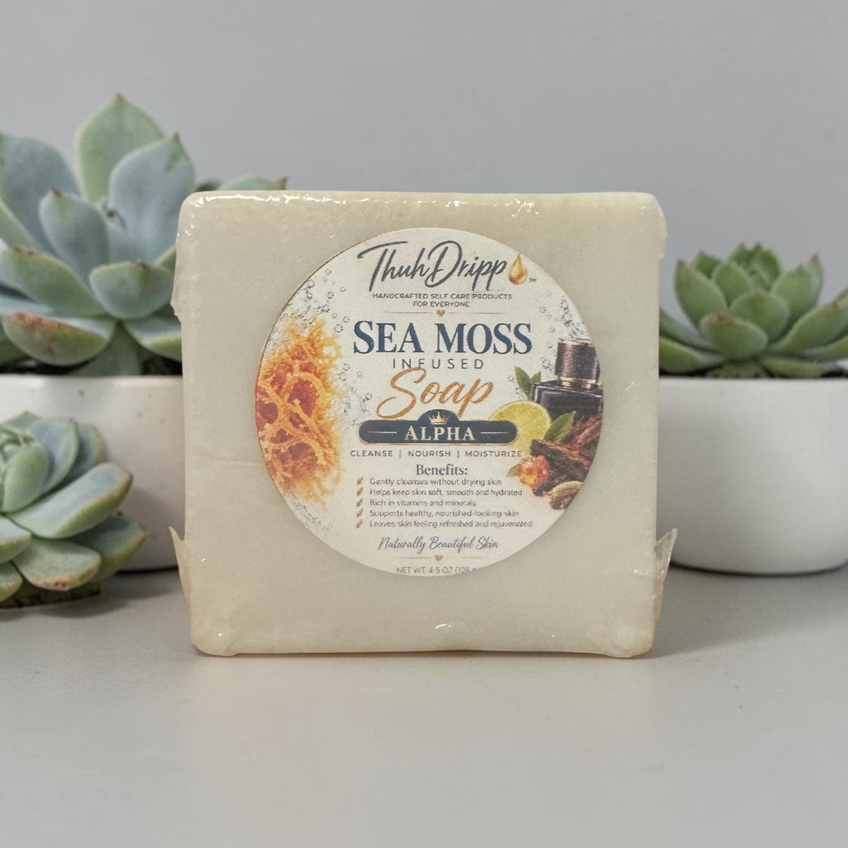 🌿Sea Moss Infused (Alpha) Moisturizing Bar Soap – 4.4 oz