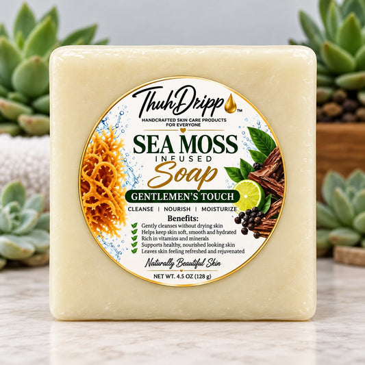 🌿Sea Moss Infused( Gentlemen's Touch) Moisturizing Bar Soap – 4.4 oz