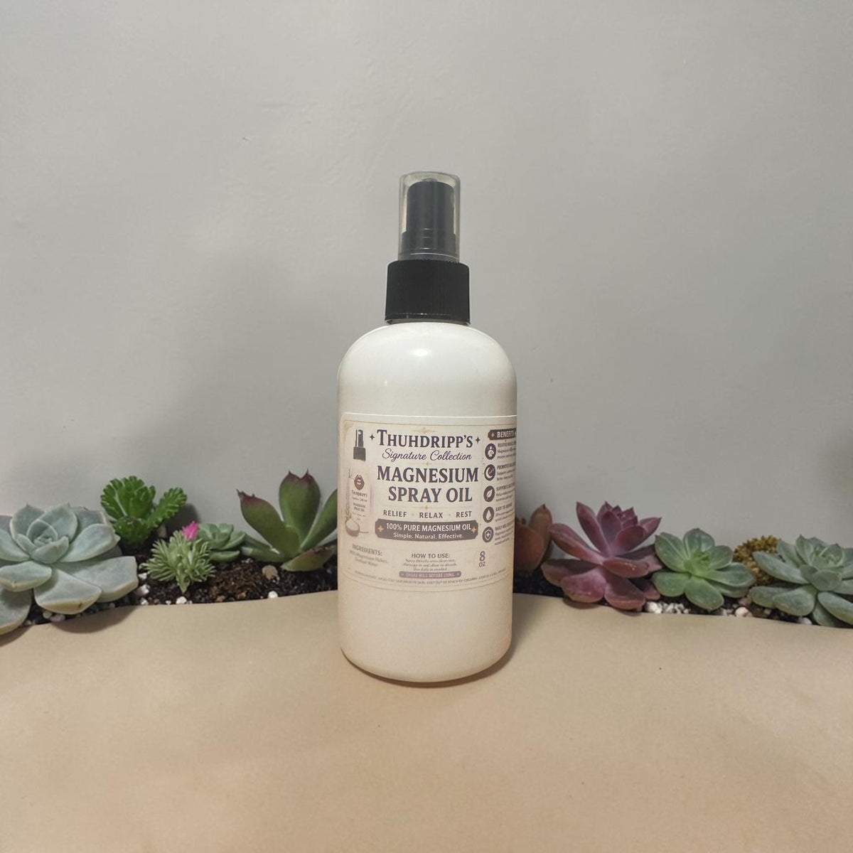 ThuhDripp'S Signature Collection Magnesium Oil Spray 8oz.(RELIEF RELAX REST)