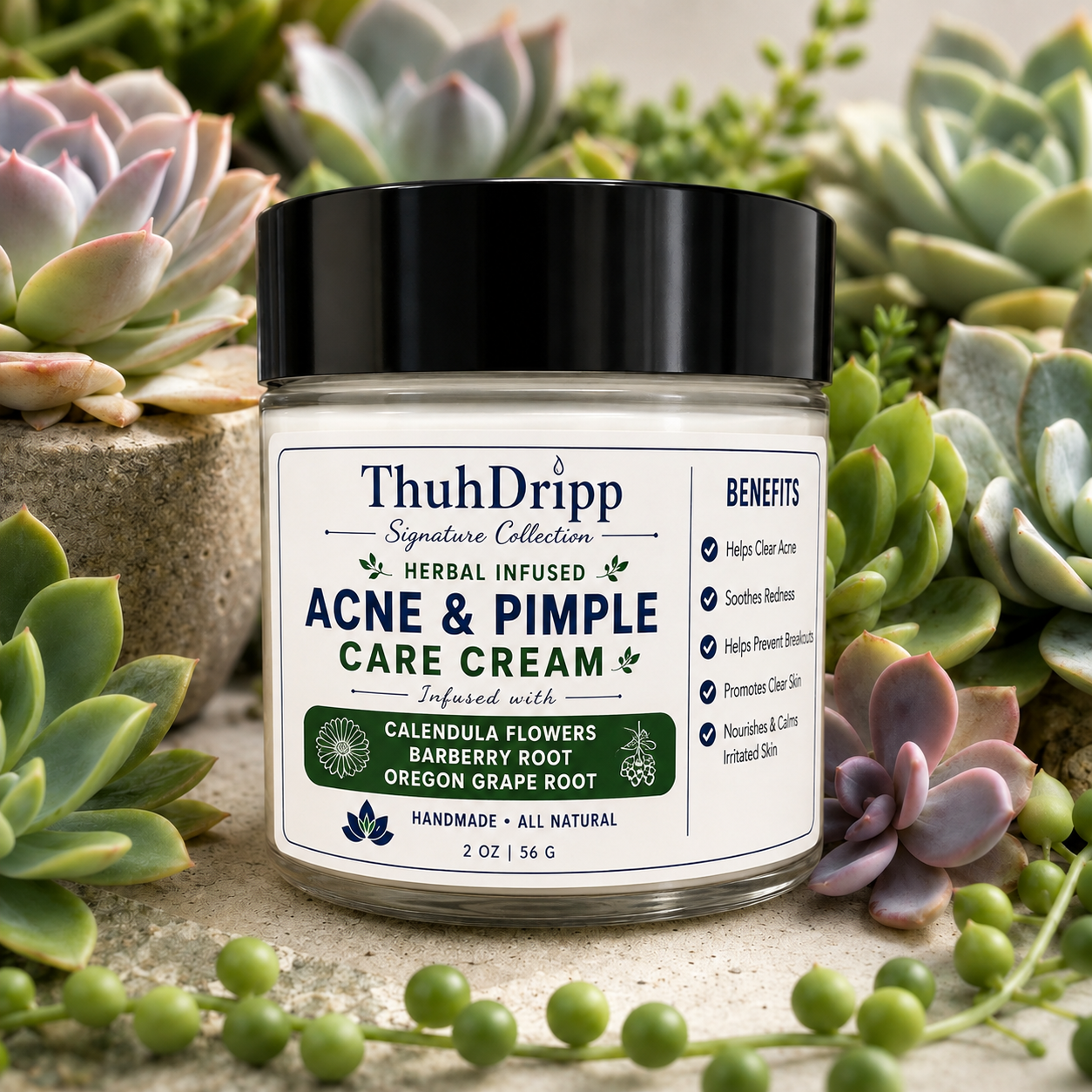 Signature Collection Botanical Acne Treatment Cream Calendula • Barberry Root • Oregon Grape Root 2 oz (56 g)