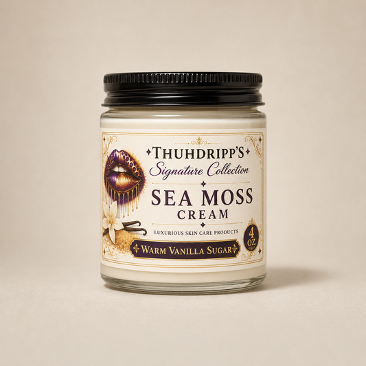 ThuhDripp'S Signature Collection Sea Moss Body Butter Cream (Warm Vanilla Sugar) –  Soothing Body Relief – 4oz