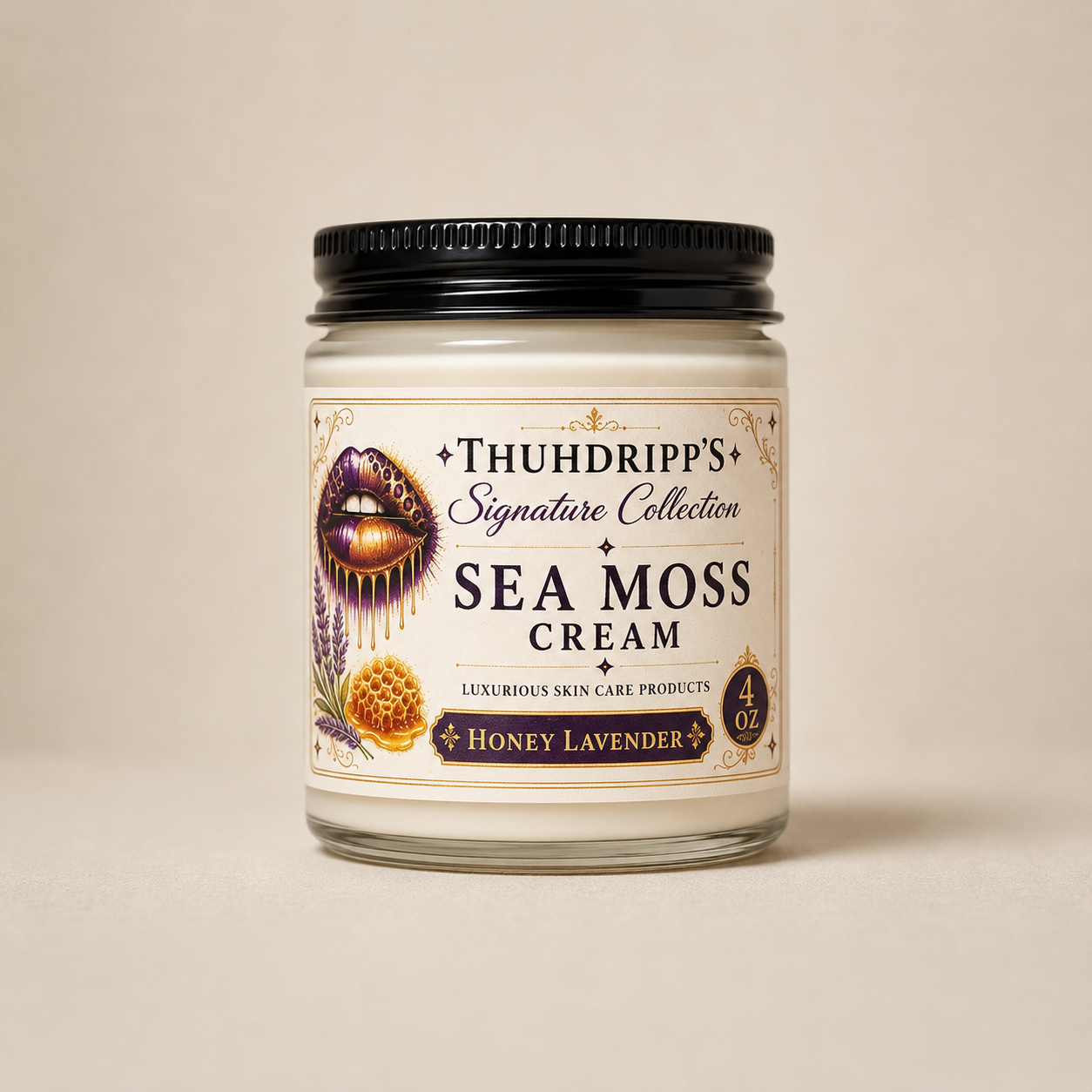 ThuhDripp'S Signature Collection Sea Moss Honey Lavender Body Butter Cream – 4 oz