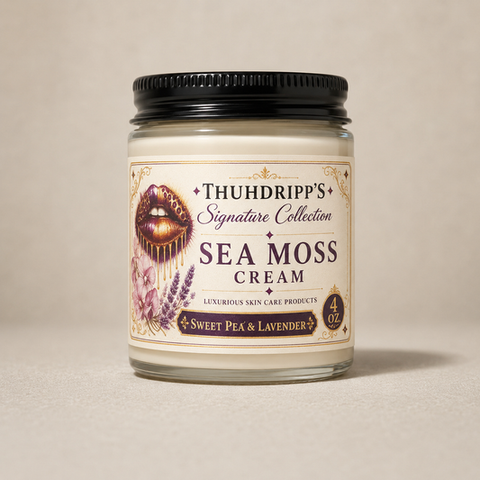 ThuhDripp'S Signature Collection  Sea Moss Sweet Pea & Lavender Body Butter Cream – 4 oz