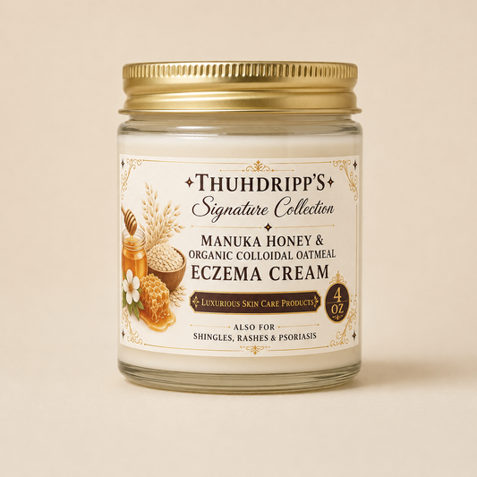 ThuhDripp'S Signature Collection Manuka Honey & Organic Colloidal Oatmeal Eczema Cream – Calming Relief for Sensitive Skin 4oz.