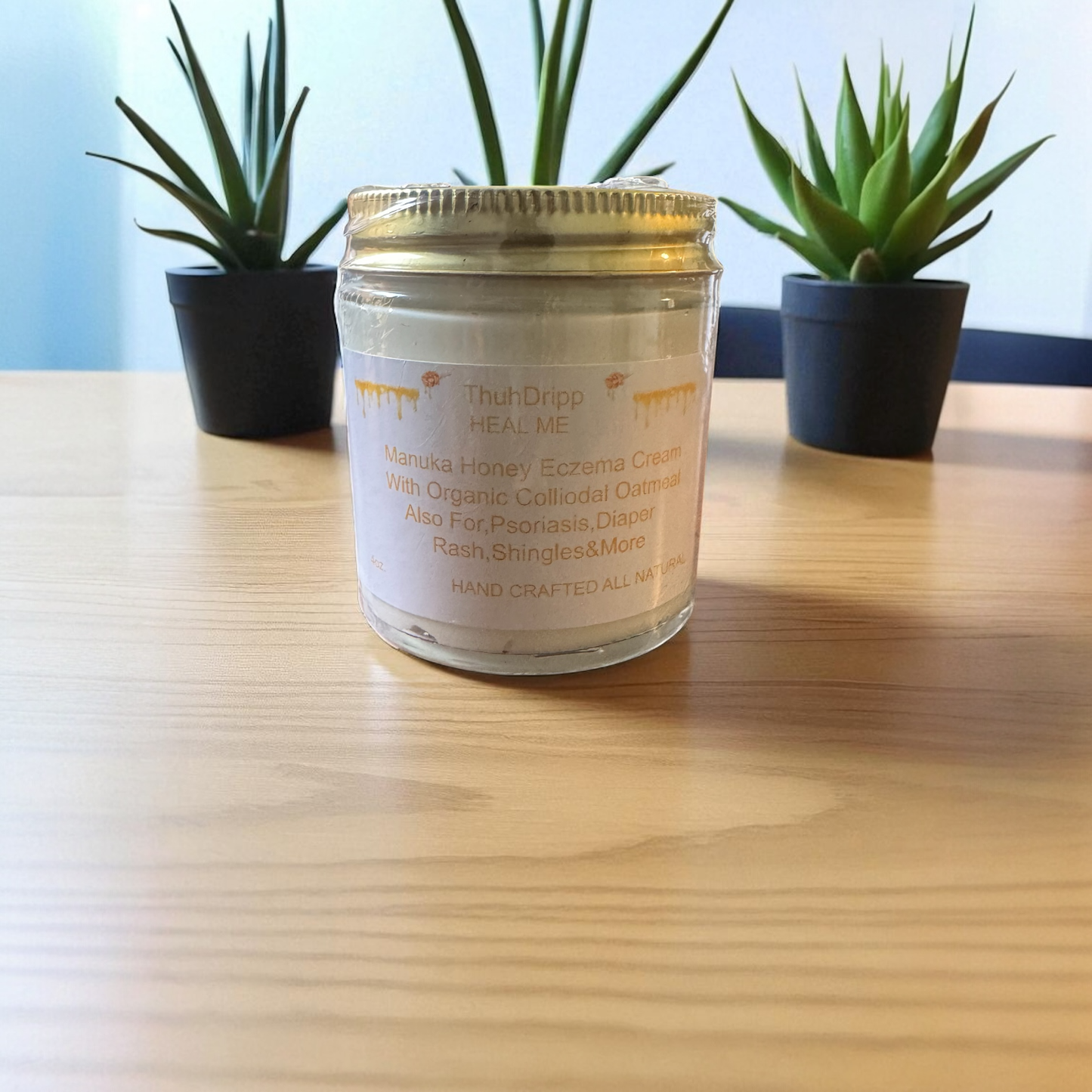 Manuka Honey Eczema Cream  With Organic Colloidal Oatmeal  For Eczema,Psoriasis,Diaper Rash,& More  Handmade All Natural & Organic Ingredients  Fragrance Free   4oz   (Handcrafted just for you)