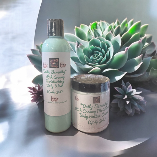 *Daily Serenity* *Girly Girl* Body Butter Cream, Body Wash,Bundle Pack ( (Handcrafted just for you) Women's