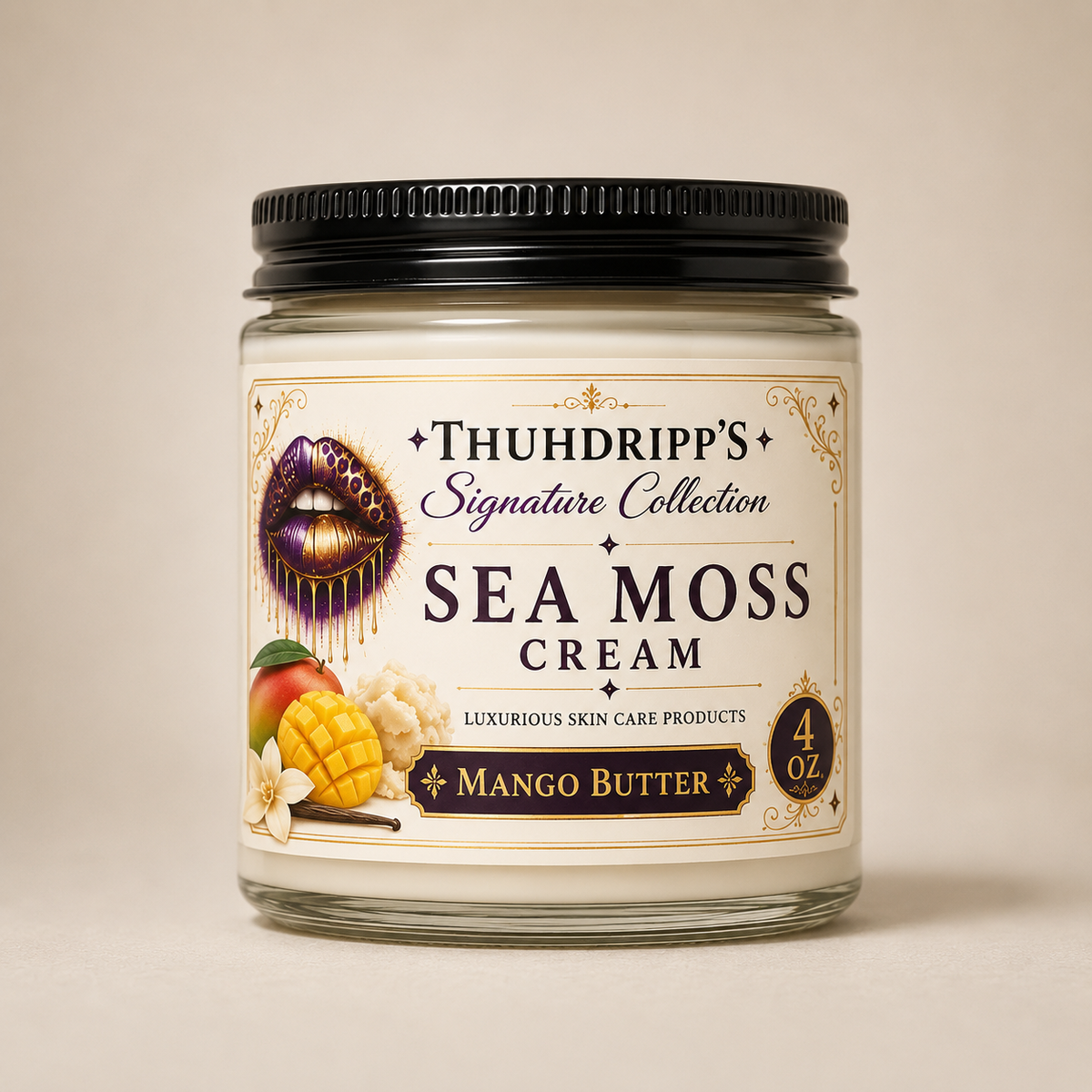 ThuhDripp'S Signature Collection Sea Moss Body Butter Cream (Mango Butter) –  Soothing Body Relief – 4oz