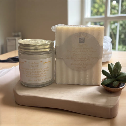 Manuka Honey & Oatmeal Eczema Relief Bundle – Soap Bar & Butter Cream
