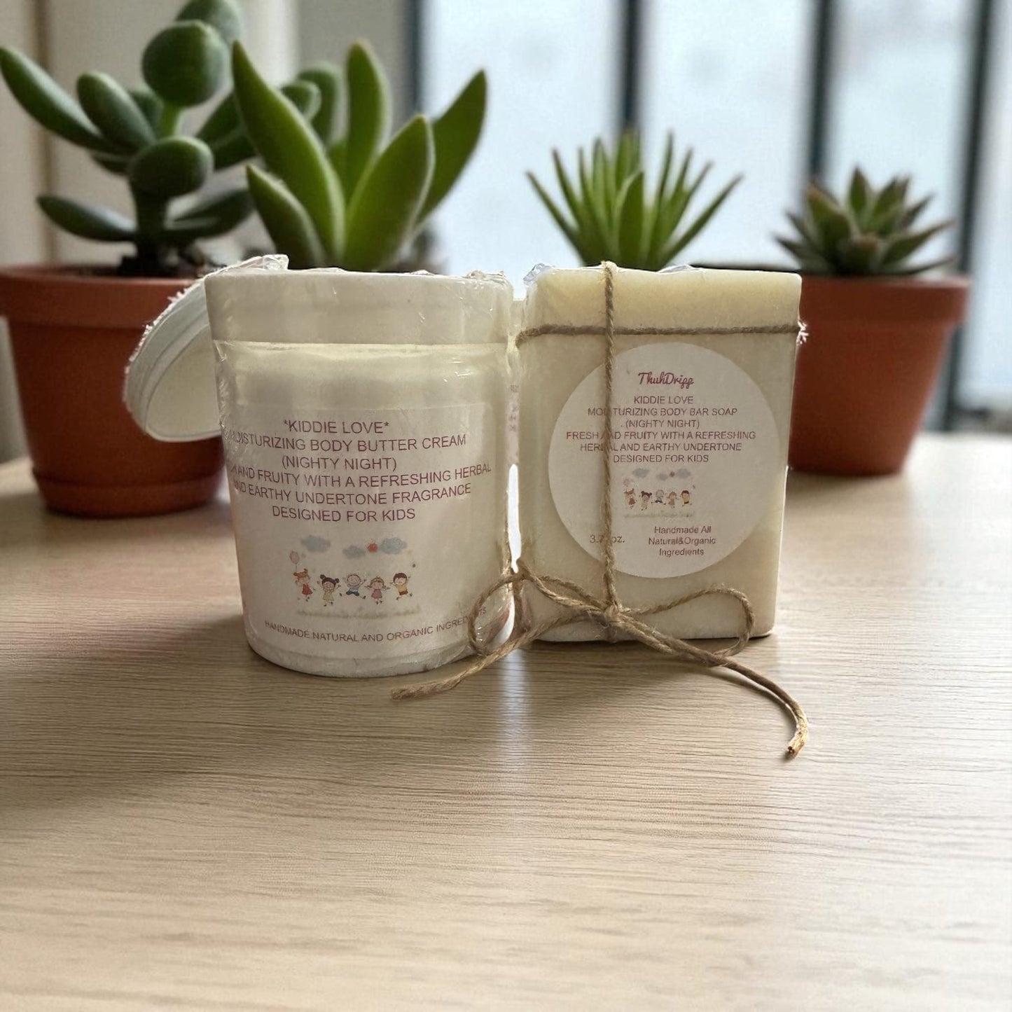 KIDDIE LOVE BUNDLE PACK🩷💙 Nighty Night Moisturizing Body Soap Bar 3.75 & Body Cream 6oz