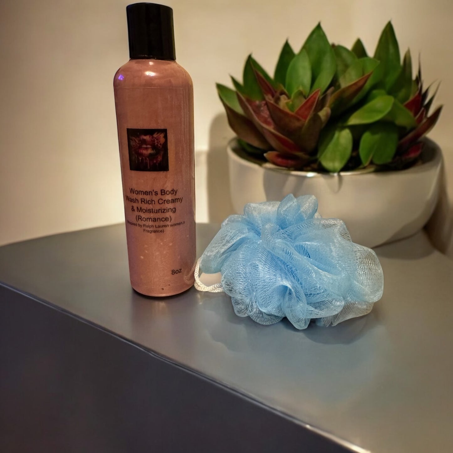 Women's creamy moisturizing body wash 8oz (Romance -Inspired by Ralph Lauren)  (Handcrafted just for you)