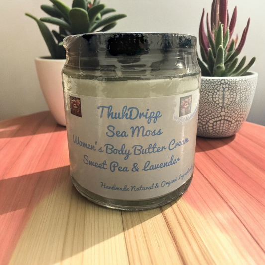 Sea Moss Sweet Pea  & Lavender Body Butter Cream – 4 oz